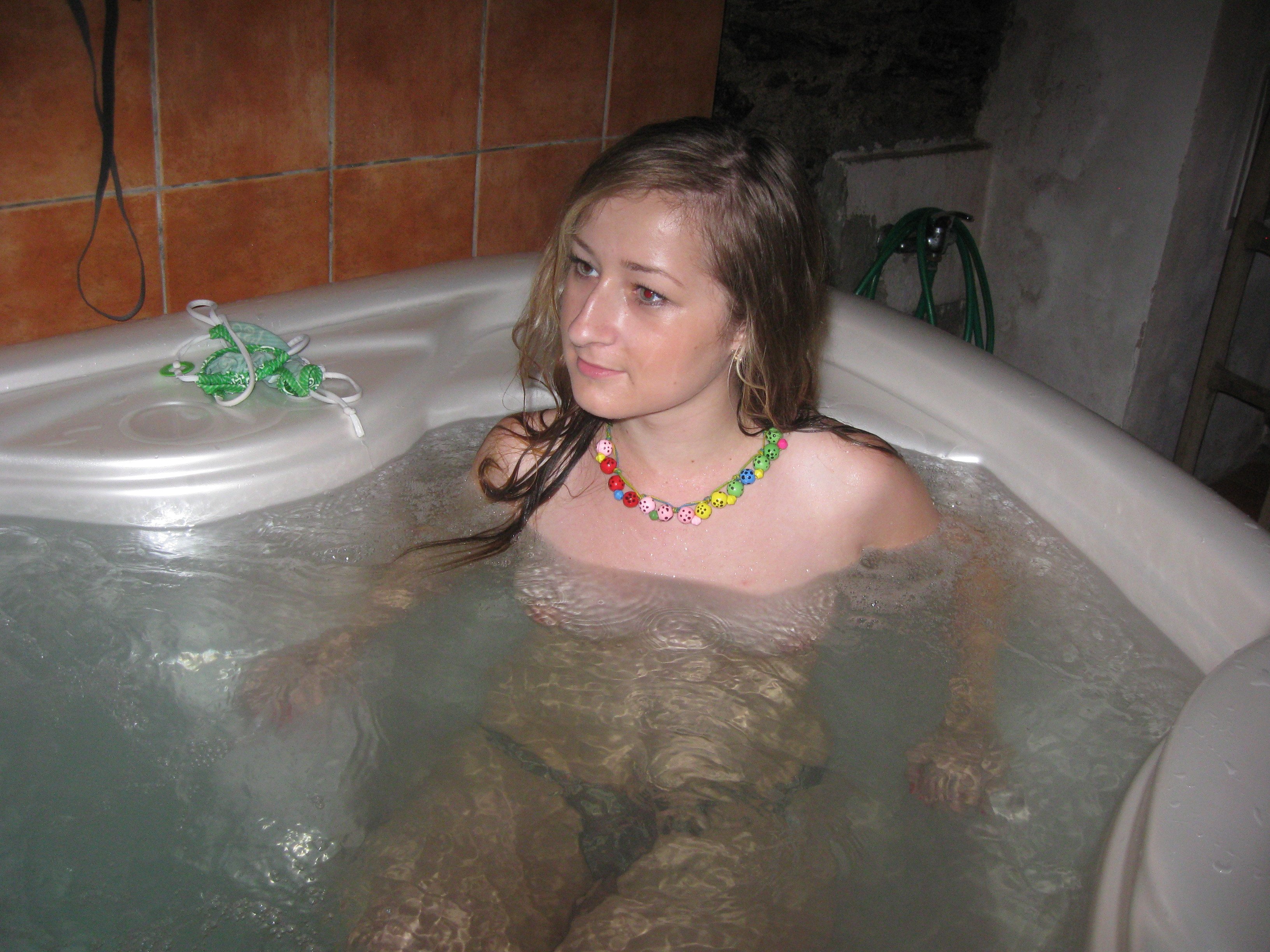 Hot tub blonde