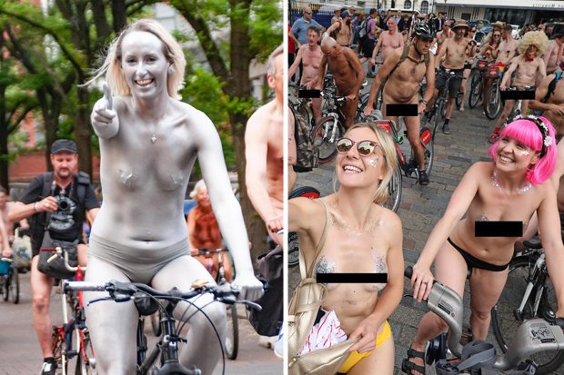 best of Naked bike ride public