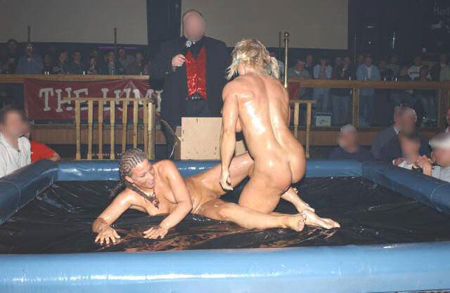 Nude oil wrestling