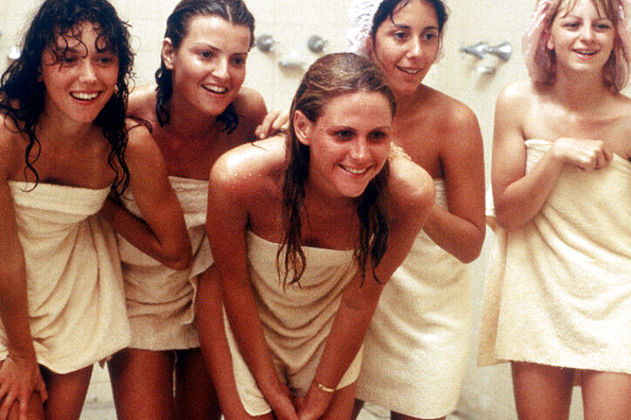Naked group shower