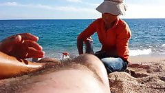Beach oil massage