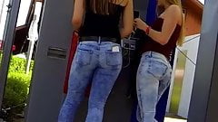 Jeans shorts candid